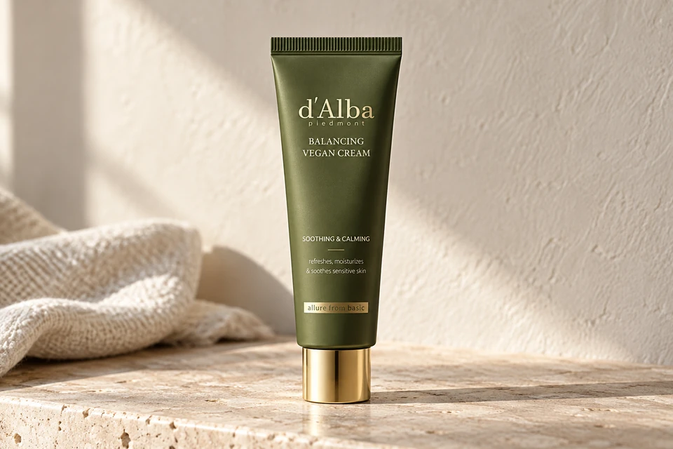 d’Alba Mild Skin Balancing Vegan Cream 55 ml — detalle del envase